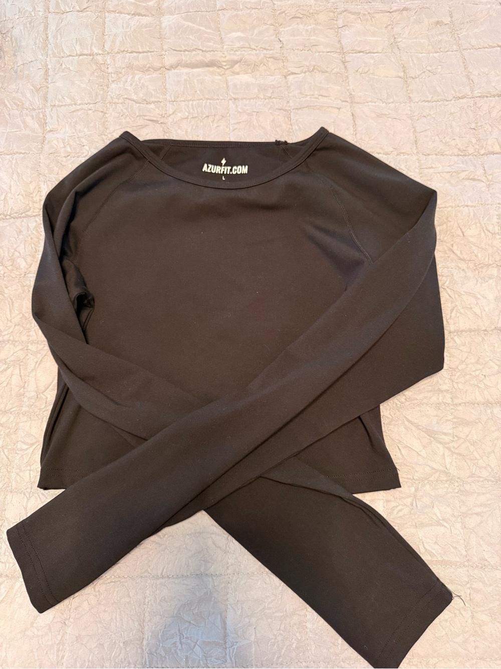 Azurfit Black Women’s Long Sleeve Crop Top